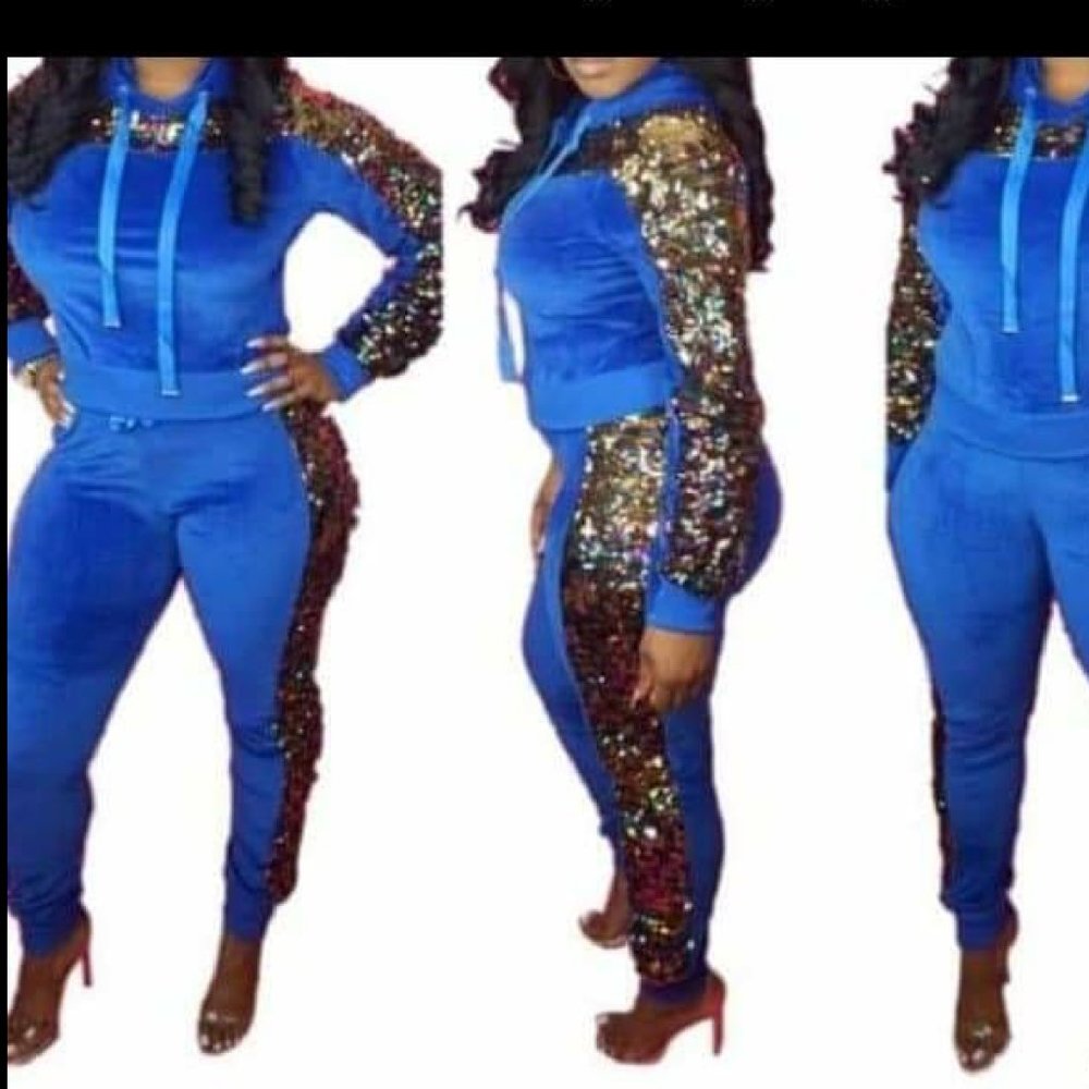 Velour Sequin Tracksuit